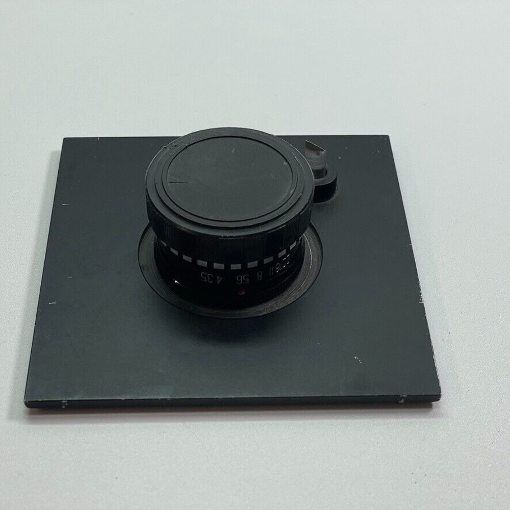 Lens Board Plate w/ Beslar No. 15107 f =75mm 1:3.5 Lens